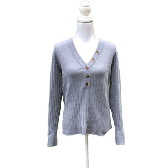 MEROKEETY Long Sleeve Button Knit Sweater SZ L - Picture 1 of 5